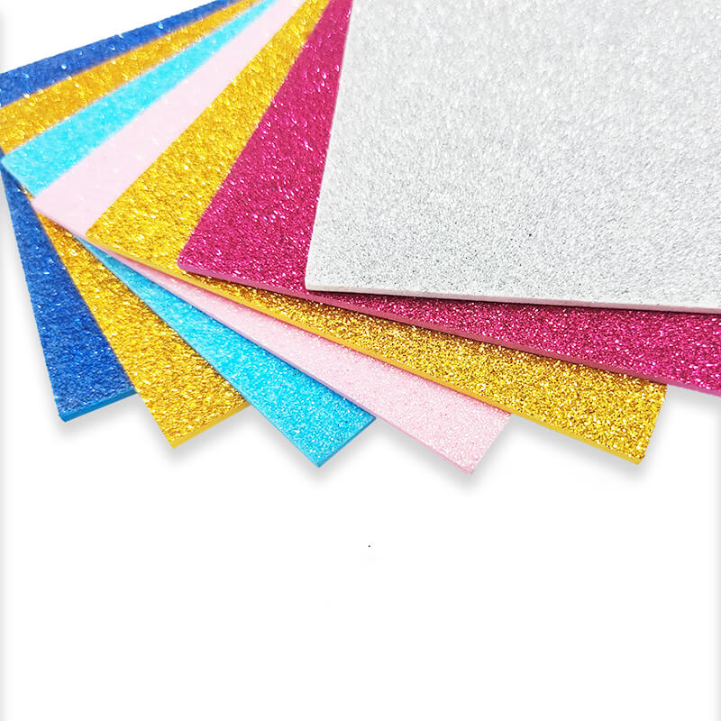 silver glitter foam